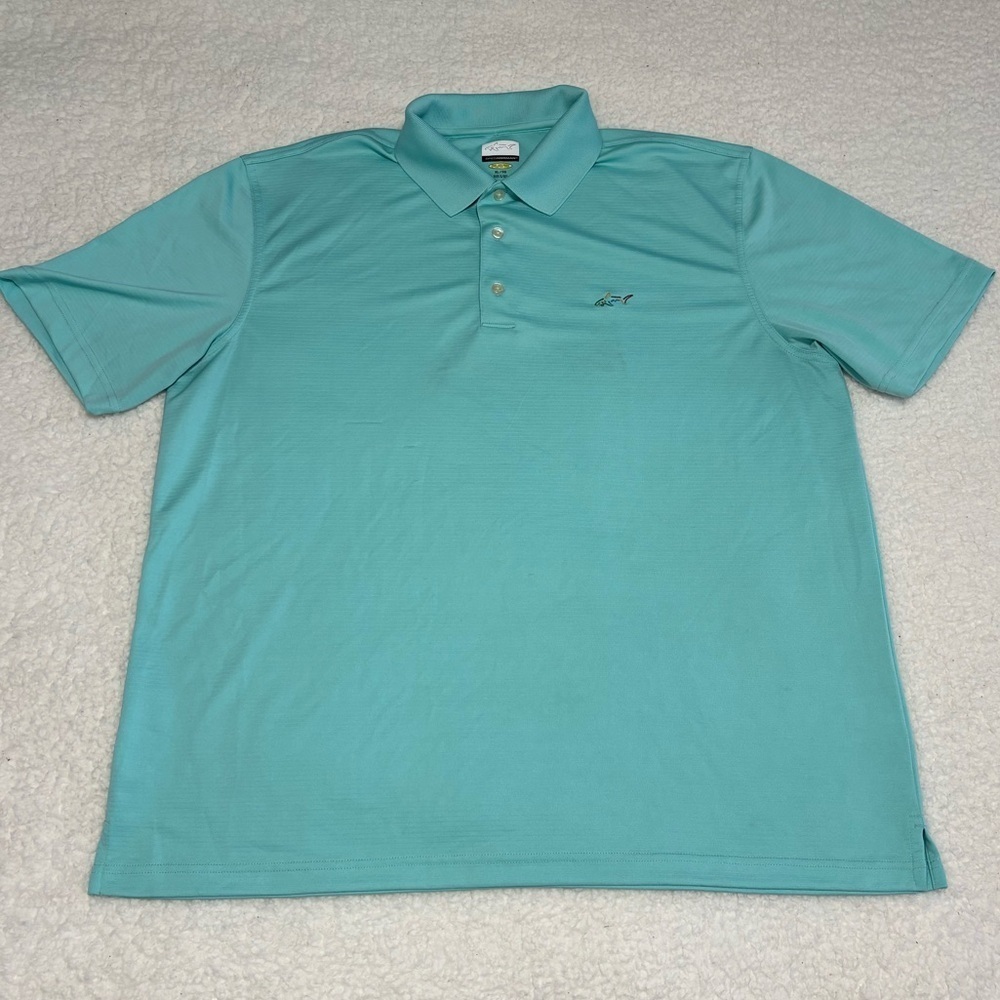 Greg Norman Blue for Tasso Elba Iron Performance Golf Polo Shirt
